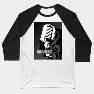 Microphone and music Baseball T-Shirt